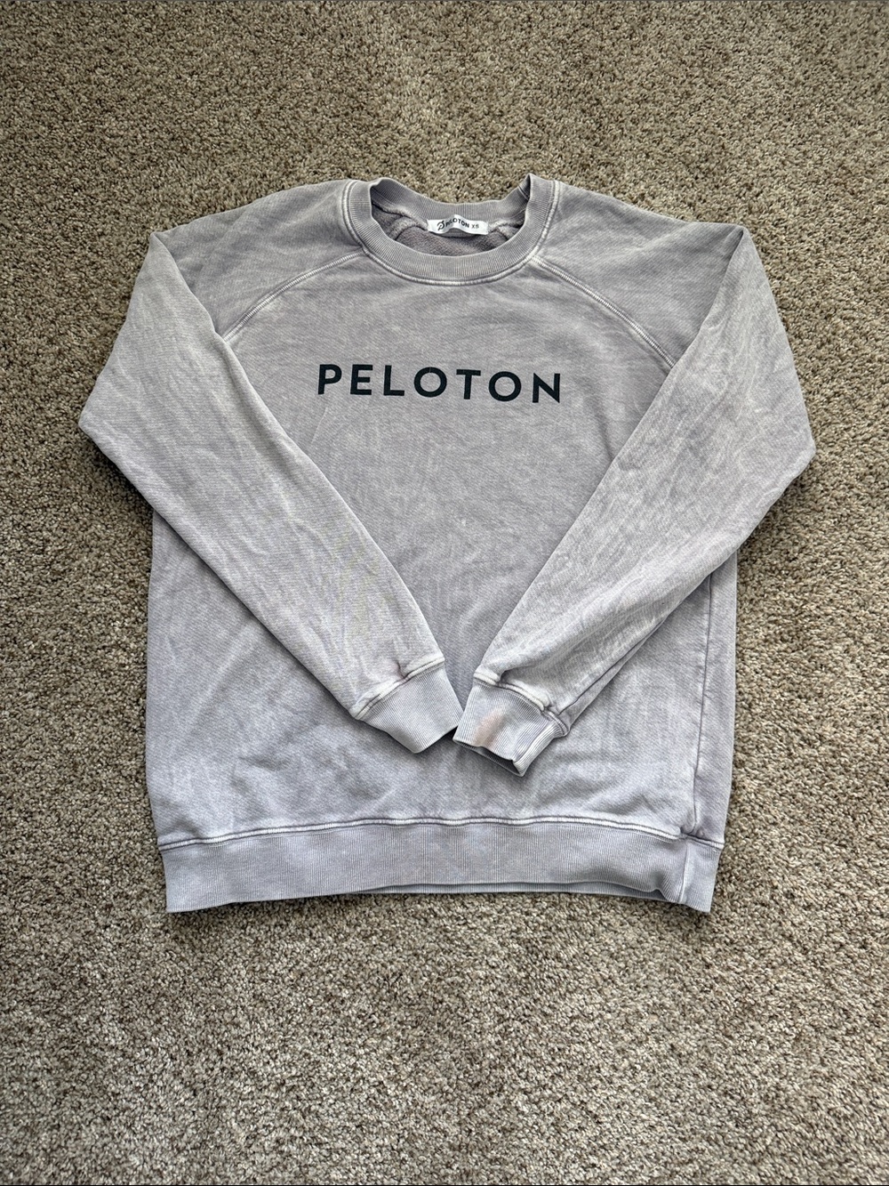 Peloton Light Gray Crewneck Sweatshirt with Black Logo